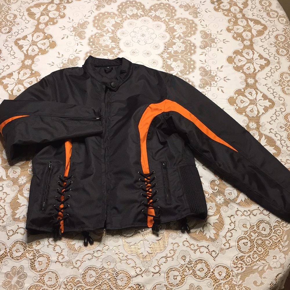Laced Detail Motorcycle Jacket